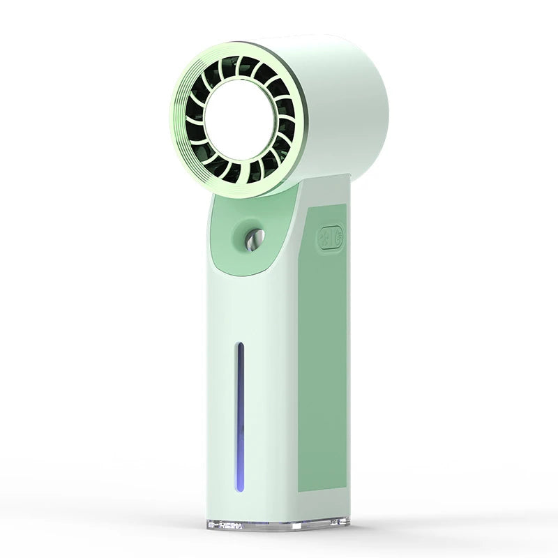 Lenovo Portable Handheld Turbo Fan with Ice Compress Cooling Spray Misting Function, 4000mAh USB Rechargeable Outdoor Fan