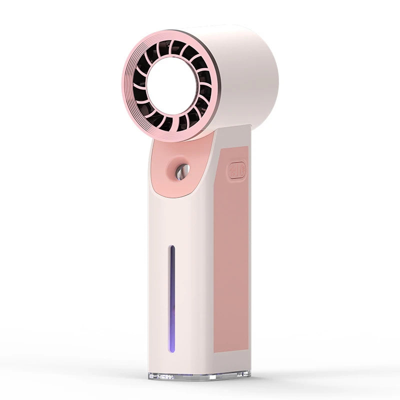 Lenovo Portable Handheld Turbo Fan with Ice Compress Cooling Spray Misting Function, 4000mAh USB Rechargeable Outdoor Fan