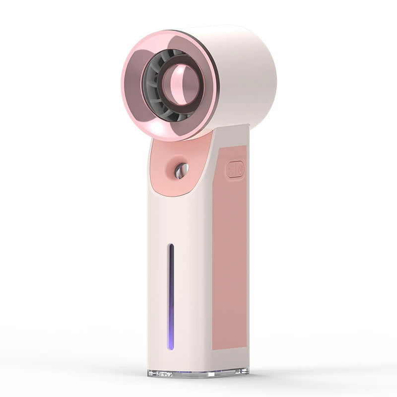 Lenovo Portable Handheld Turbo Fan with Ice Compress Cooling Spray Misting Function, 4000mAh USB Rechargeable Outdoor Fan