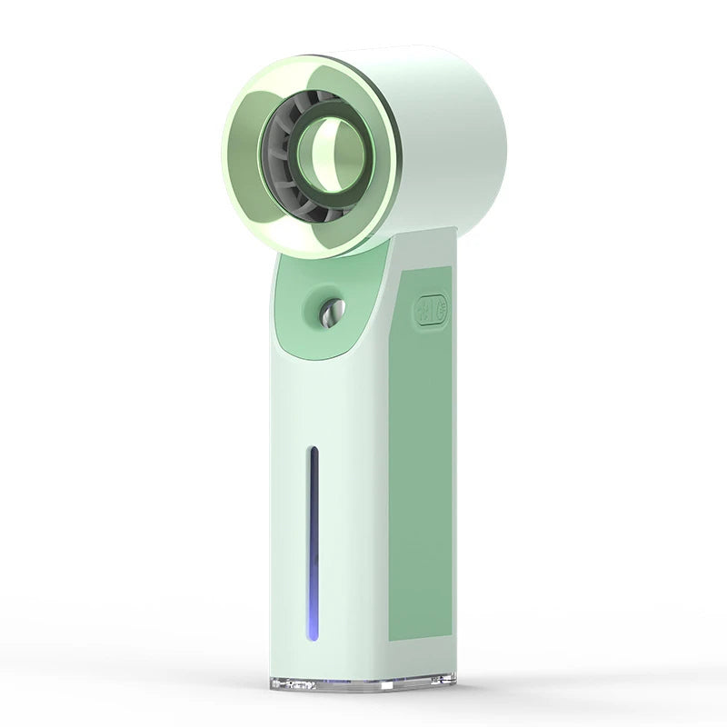 Lenovo Portable Handheld Turbo Fan with Ice Compress Cooling Spray Misting Function, 4000mAh USB Rechargeable Outdoor Fan